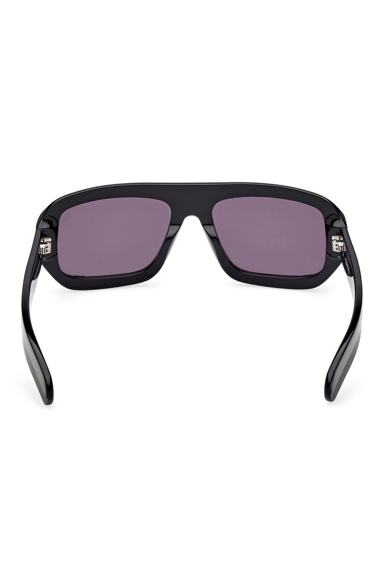 58MM Navigator Sunglasses, Alternate, color, SHINY BLACK / SMOKE