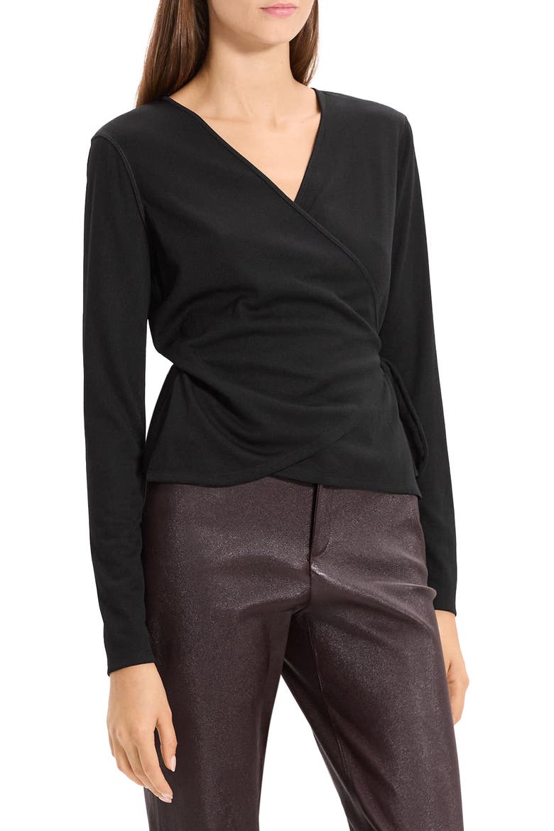 Wrap Sweater, Alternate, color, BLACK - 001