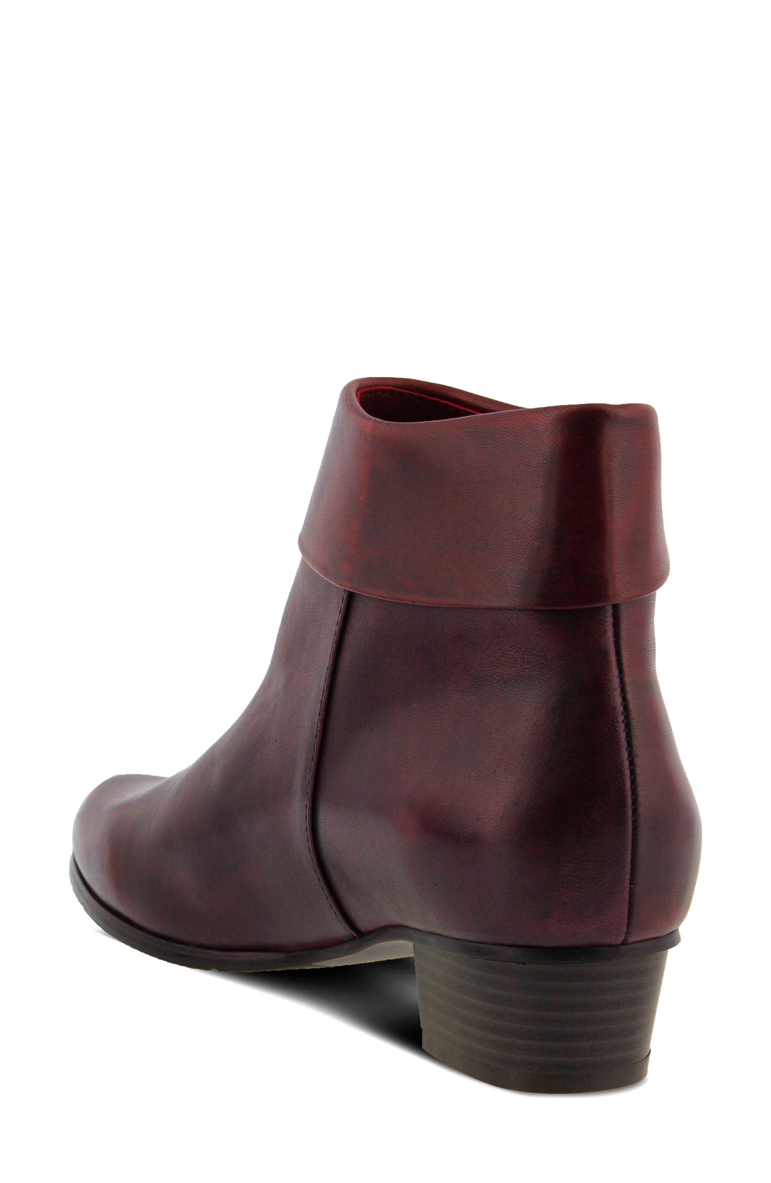 Stockholm Foldover Cuff Bootie, Alternate, color, BORDEAUX