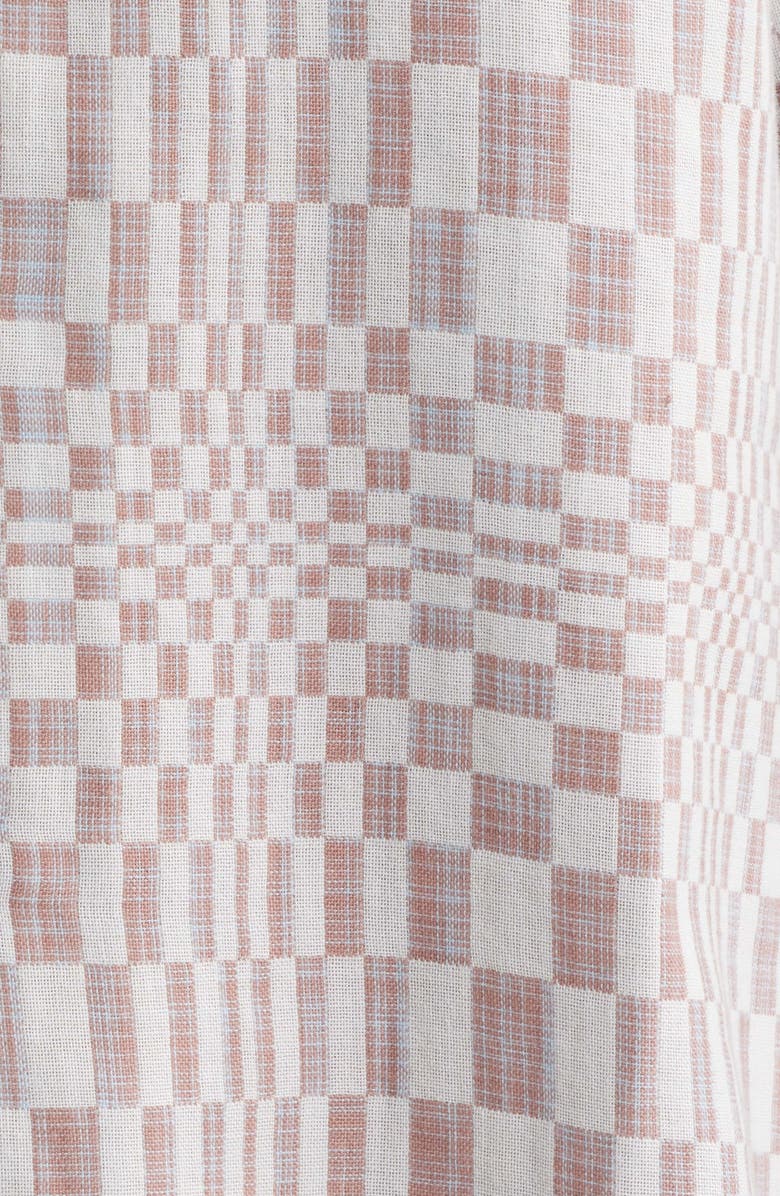 Corridor High Focus Moiré Print Cotton Camp Shirt, Alternate, color, Dusk