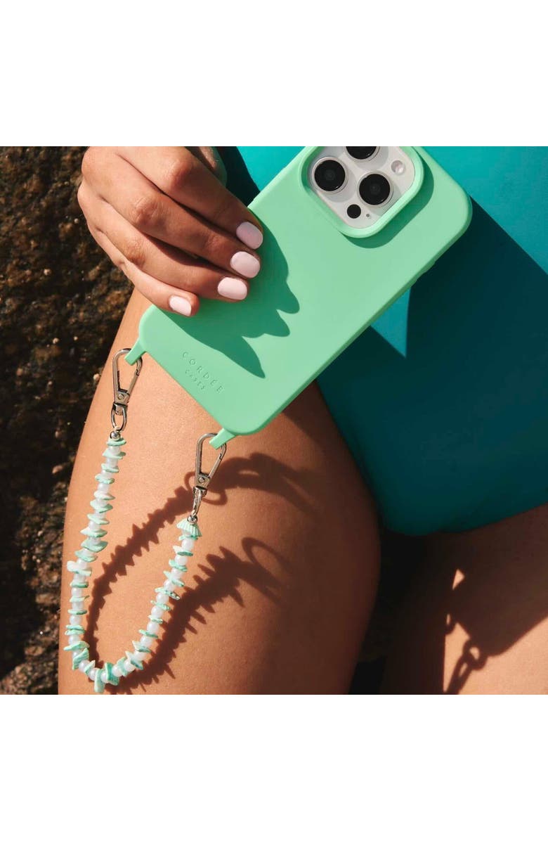 Cordée Cases Seafoam Shell Phone Wristlet, Alternate, color, Mint