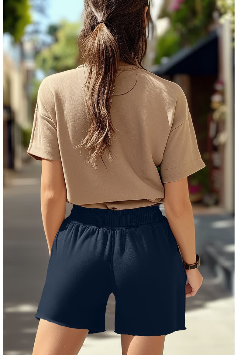 Womens Butterfly Jogger Sweatshort, Alternate, color, Navy Blue