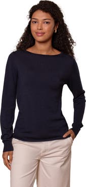 Celtic & Co. MERINO FINE KNIT BOAT NECK SWEATER