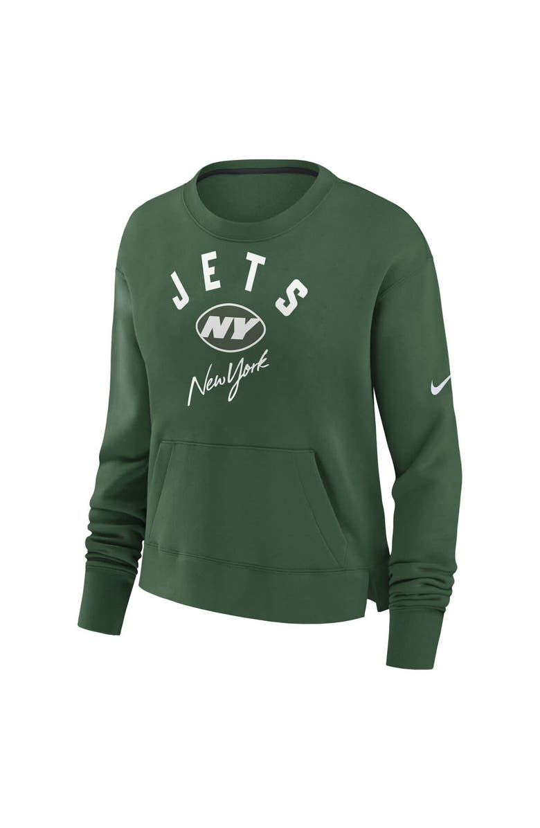 Nike Women's Nike Green New York Jets High Hip Fleece Pullover Sweatshirt, Alternate, color, Green