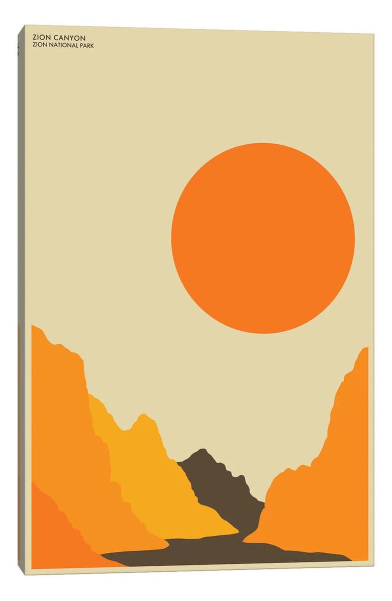 iCanvas Zion by Jazzberry Blue, Main, color, Orange