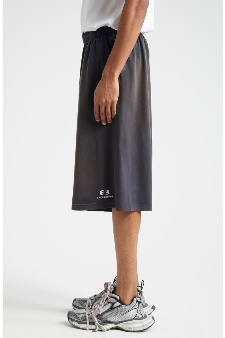 Balenciaga Sports Icon Distressed Cotton Shorts (Men) | Nordstrom