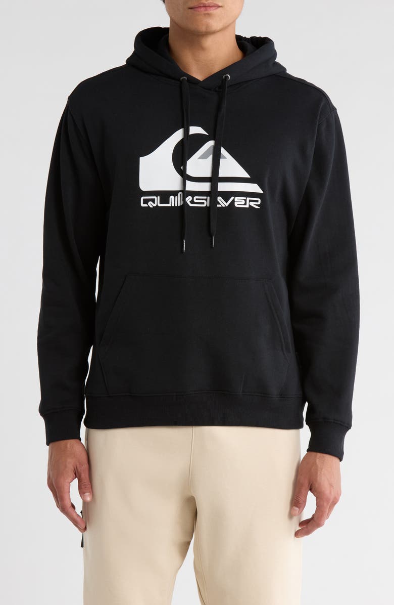 Quiksilver Big Logo Fleece Graphic Hoodie, Main, color, 