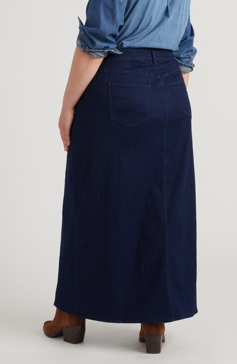 Universal Standard Denim Maxi Skirt, Alternate, color, Dark Indigo