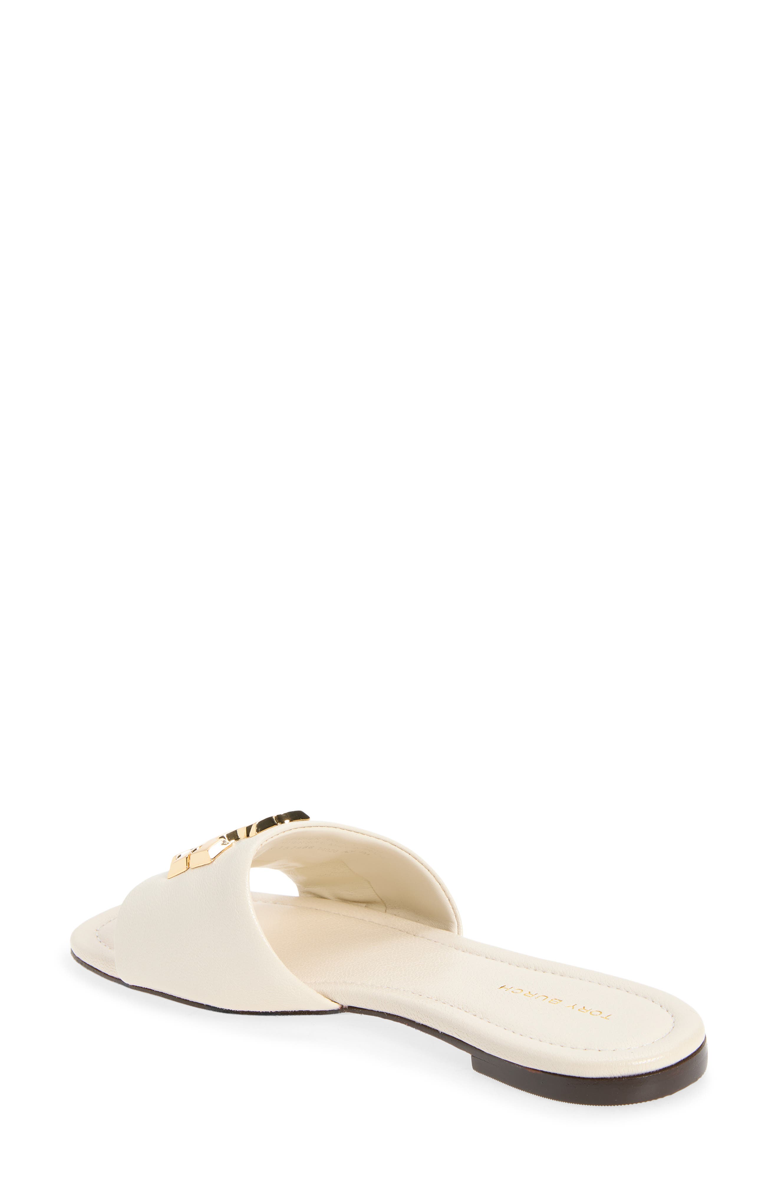 Eleanor Slide Sandal, Alternate, color, LIGHT CREAM / GOLD