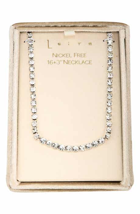 Leith Crystal Tennis Necklace