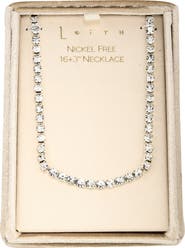 Leith Crystal Tennis Necklace