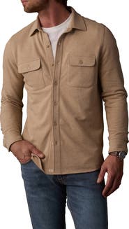 The Normal Brand Textured Knit Long Sleeve Button-Up Shirt