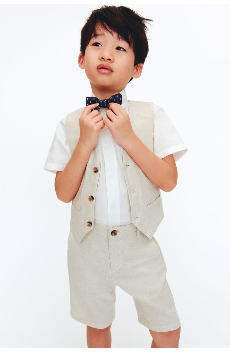 H&M 4-piece Dressy Set, Alternate, color, Light Beige/White