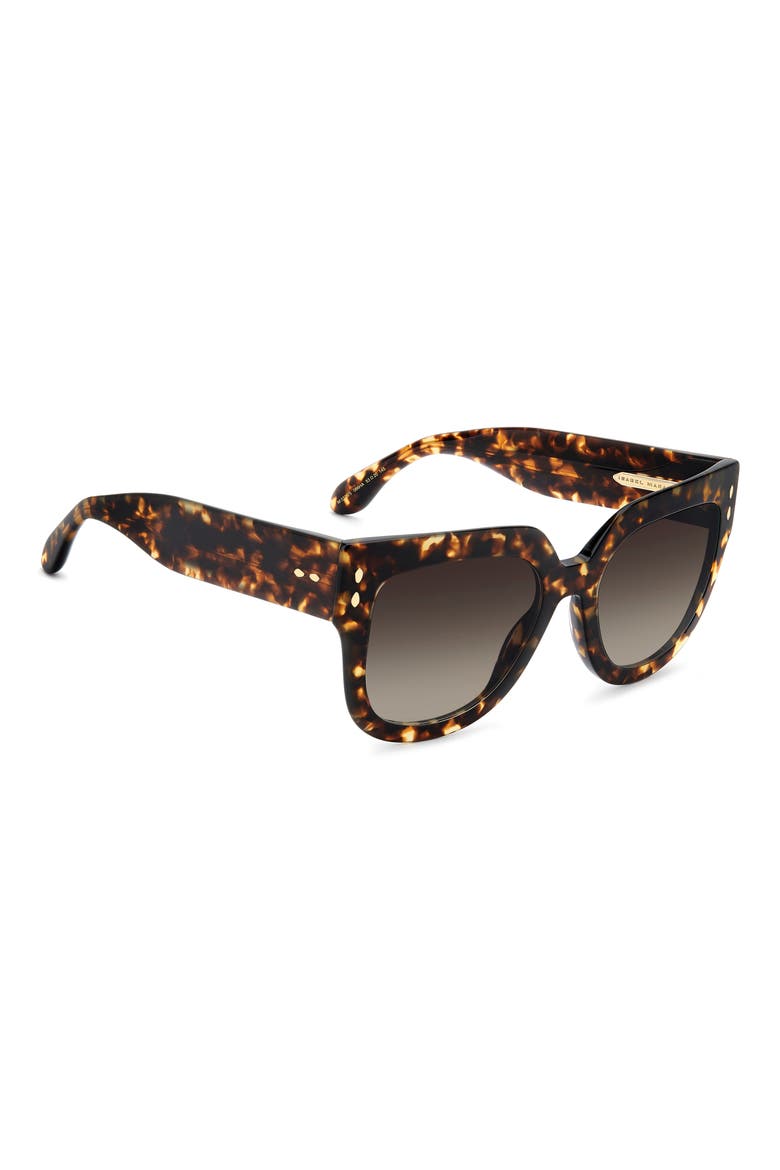53mm Square Sunglasses, Alternate, color, HAVANA/ BROWN SF