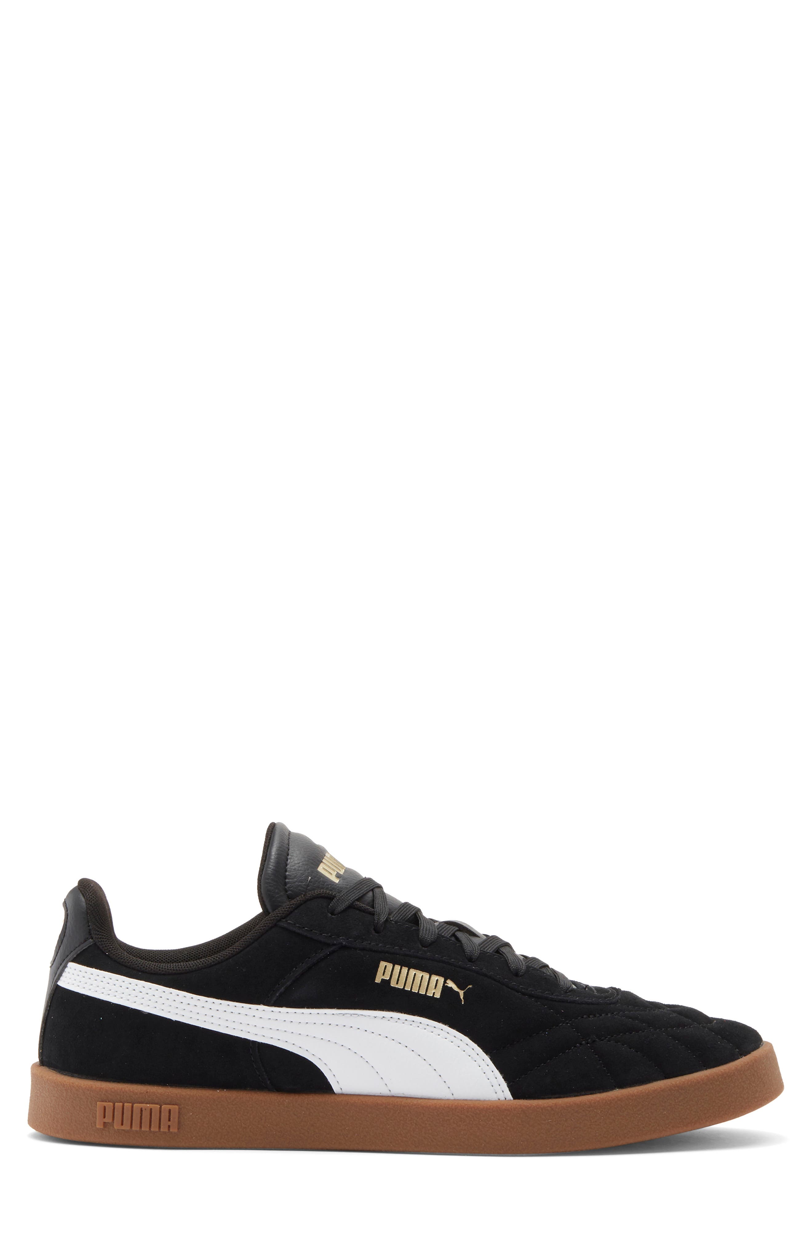 PUMA Club II Indoor Sneaker, Alternate, color, Puma Black/ Puma Gold/ Gum