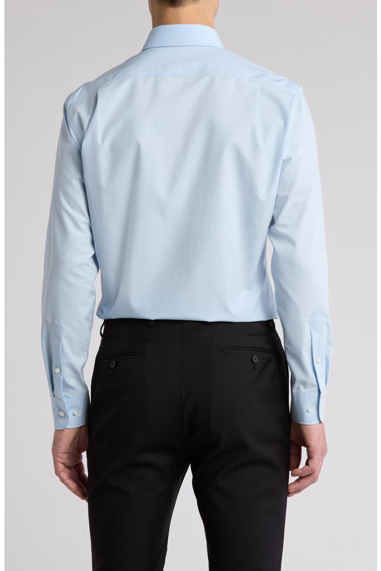 Non-Iron Trim Fit Solid Cotton Dress Shirt, Alternate, color, BLUE SKYWAY