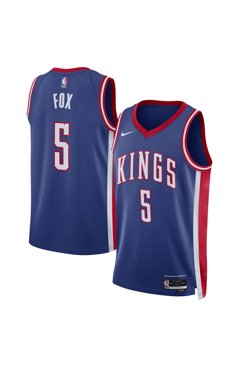 Nike Unisex Nike De'Aaron Fox Blue Sacramento Kings 2024/25 Swingman Player Jersey - City Edition, Main, color, Blue