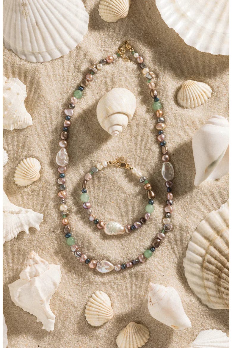 Low Tide Pearl Bracelet, Alternate, color, Gold Vermeil