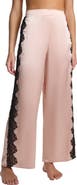 Hanky Panky Victoria Lace Trim Silk Charmeuse Lounge Pants