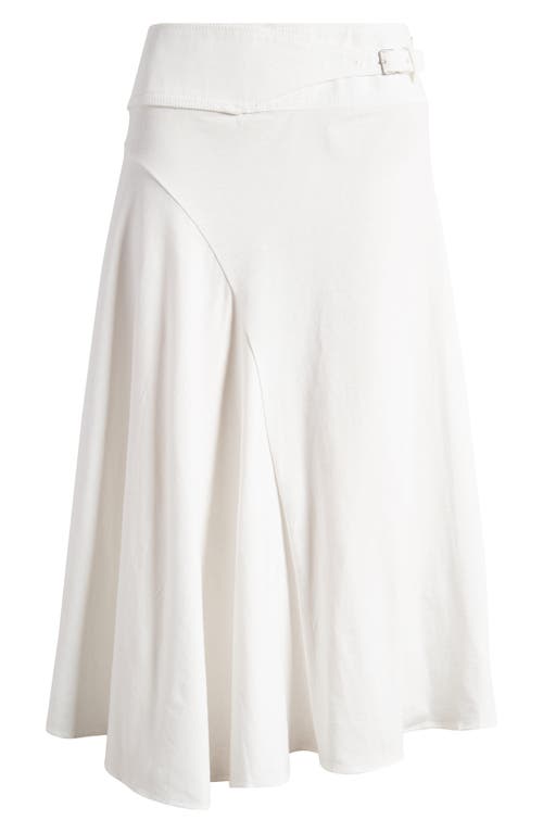 Faithfull The Brand Maceio Asymmetric Cotton Skirt In White