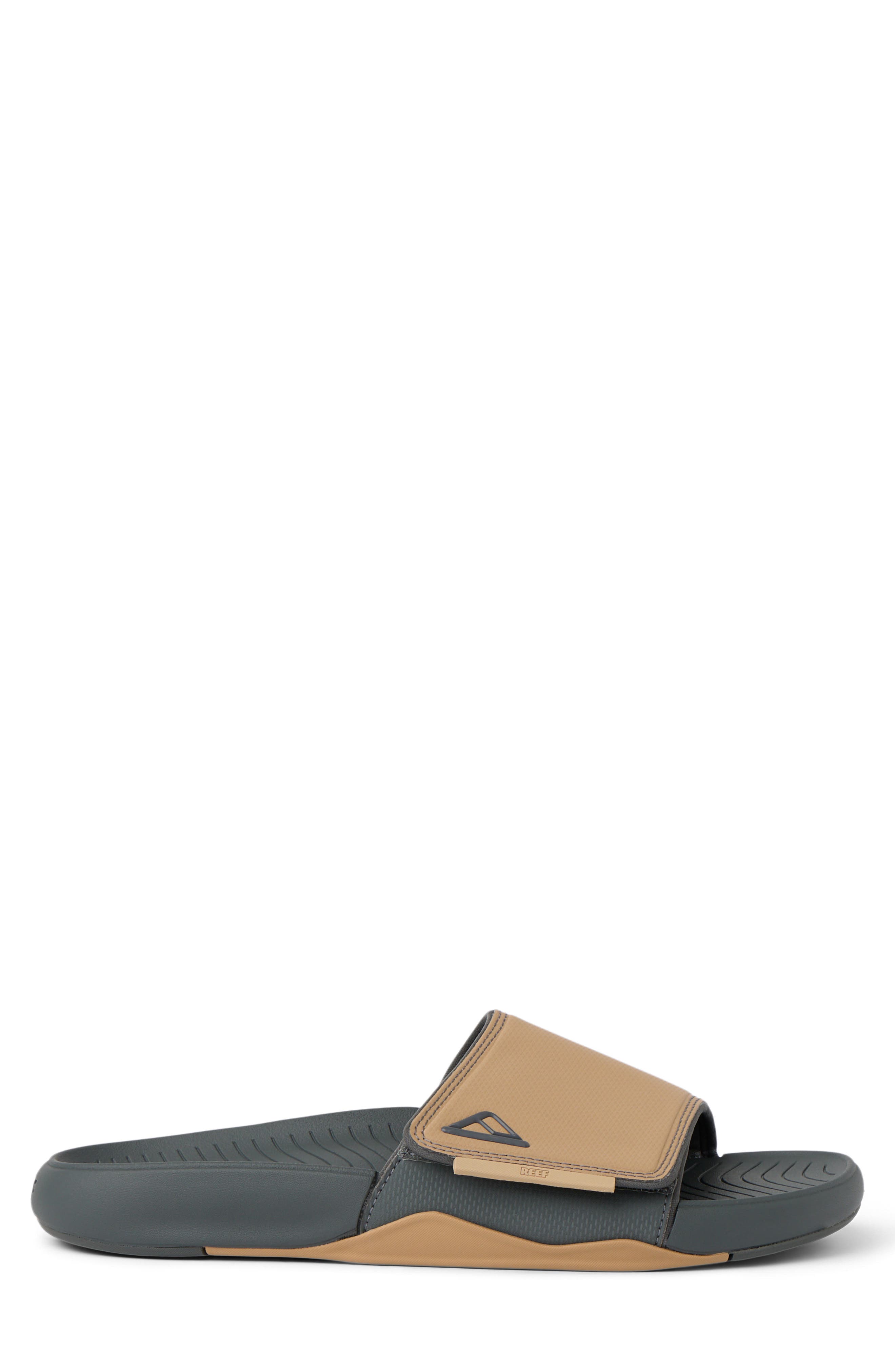 Reef Phantom Slab Slide Sandal, Alternate, color, Black/ Tan