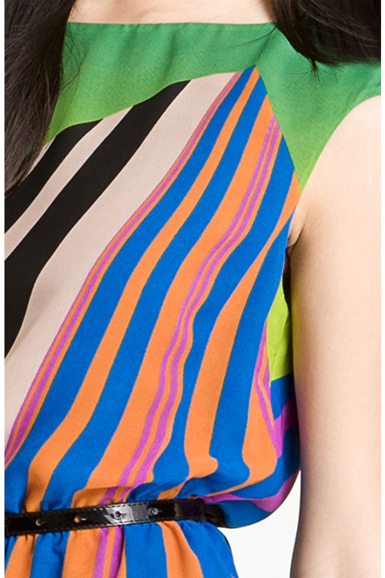 Print Chiffon Day Dress, Alternate, color, MULTI