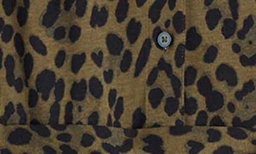 Boden Marcia Leopard Print Long Sleeve Shirtdress In Brown