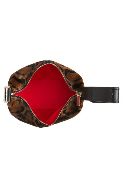 Christian Louboutin Funky Dopp Bengali Print Genuine Calf Hair Top Handle Pouch In Multi