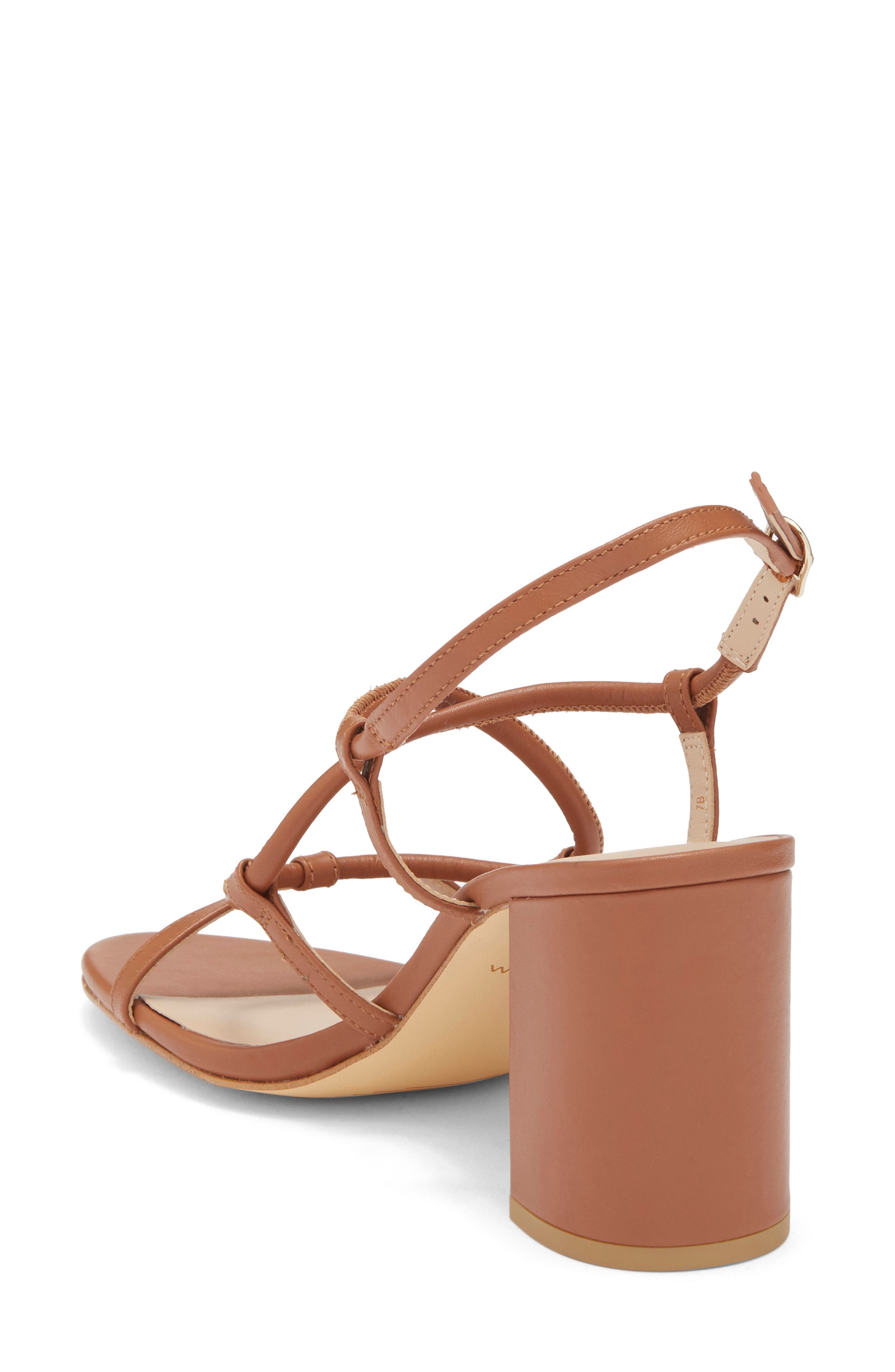 Stuart Weitzman Nilla Block Heel Sandal, Alternate, color, Saddle