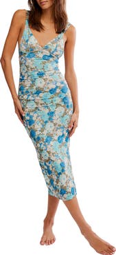 Free People Print Mesh Body-Con Dress