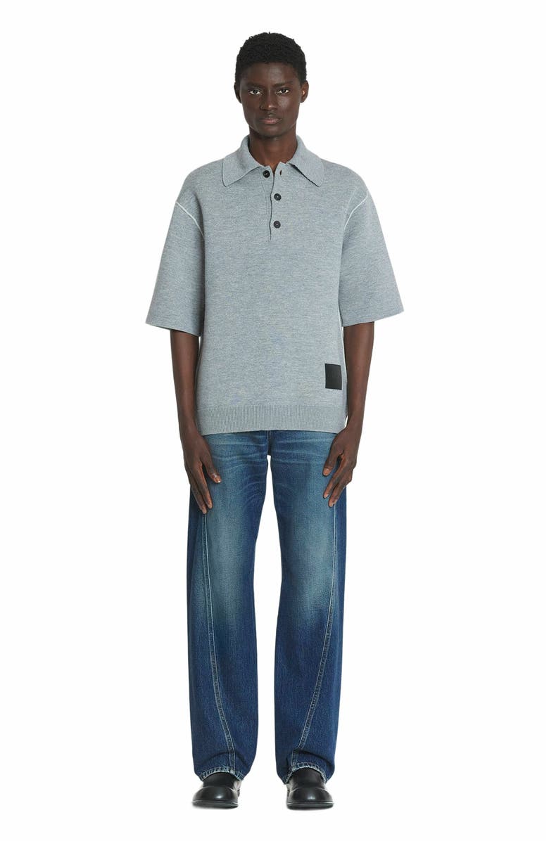 Lanvin Oversized Wool Polo Shirt, Main, color, 