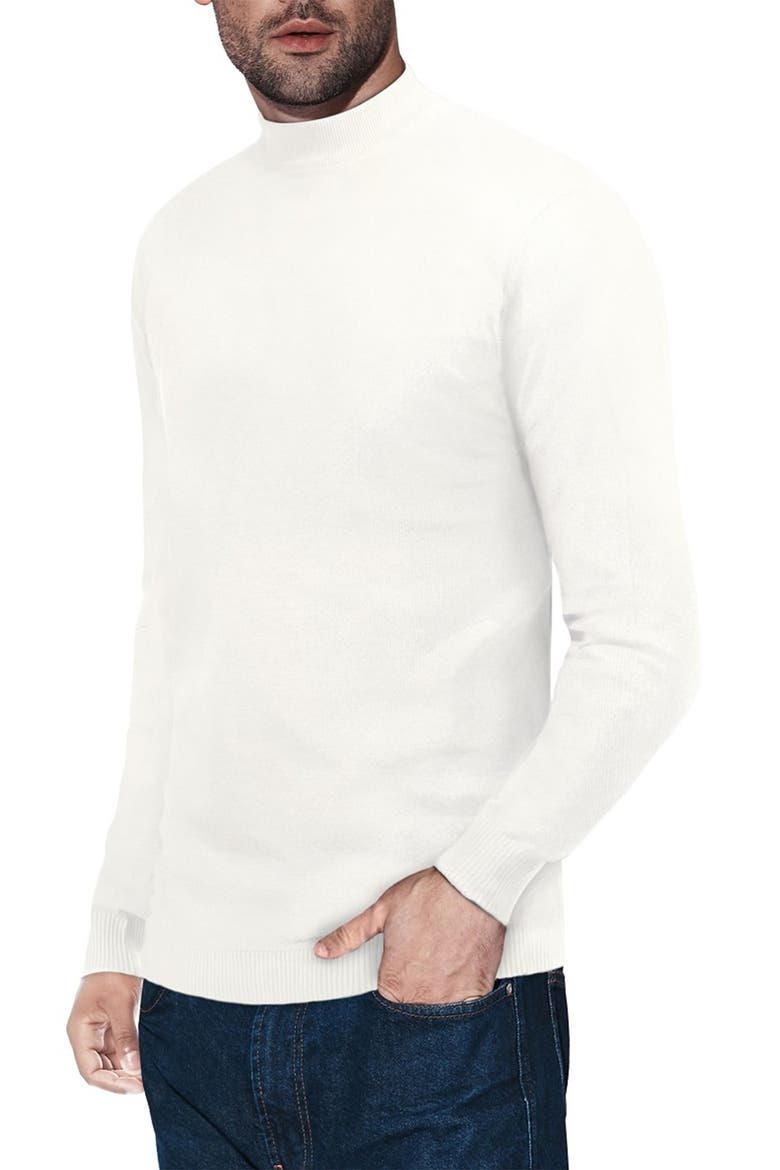 Core Mock Neck Knit Sweater, Alternate, color, OFF WHITE