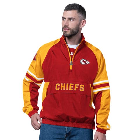 Men's Starter Red Kansas City Chiefs Prospect Half-Zip Pullover