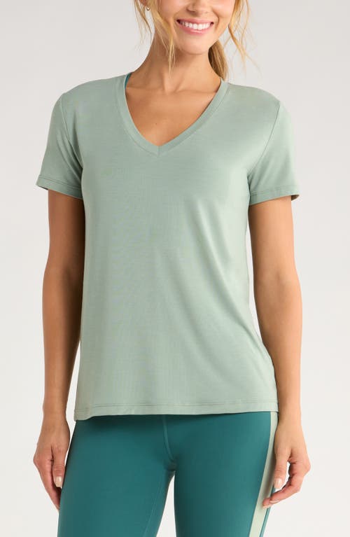 Zella Breathe Active T-Shirt in Green Lilypad 