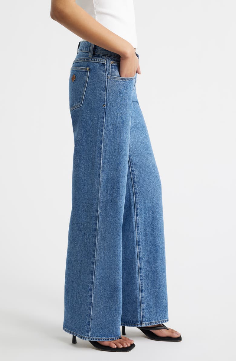 ABRAND '99 Molly Low Rise Wide Leg Jeans, Alternate, color, Mid Blue