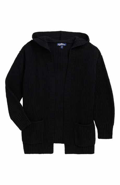 Kids' Hooded Open Cardigan
