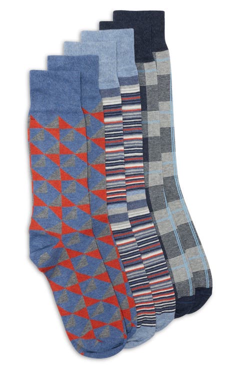 3-Pack Triangles Dress Socks