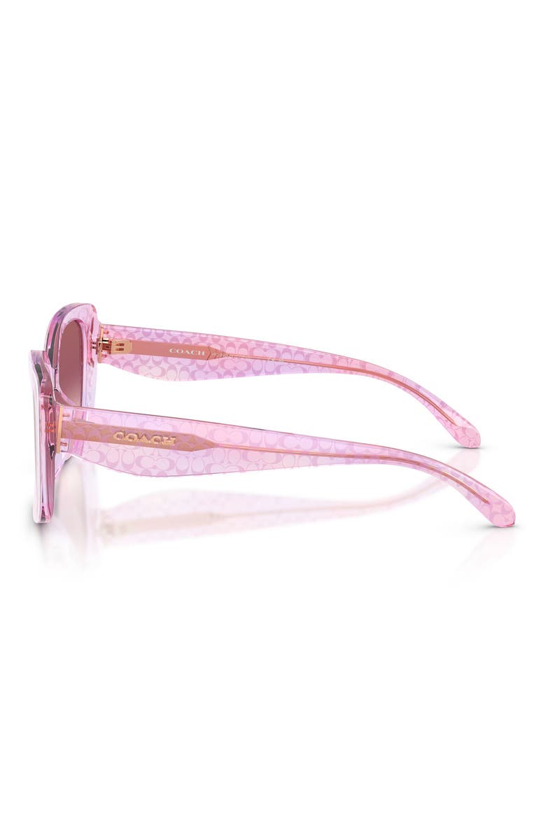 52mm Gradient Square Sunglasses, Alternate, color, IRIS SIGNATURE C / PURPLE PINK