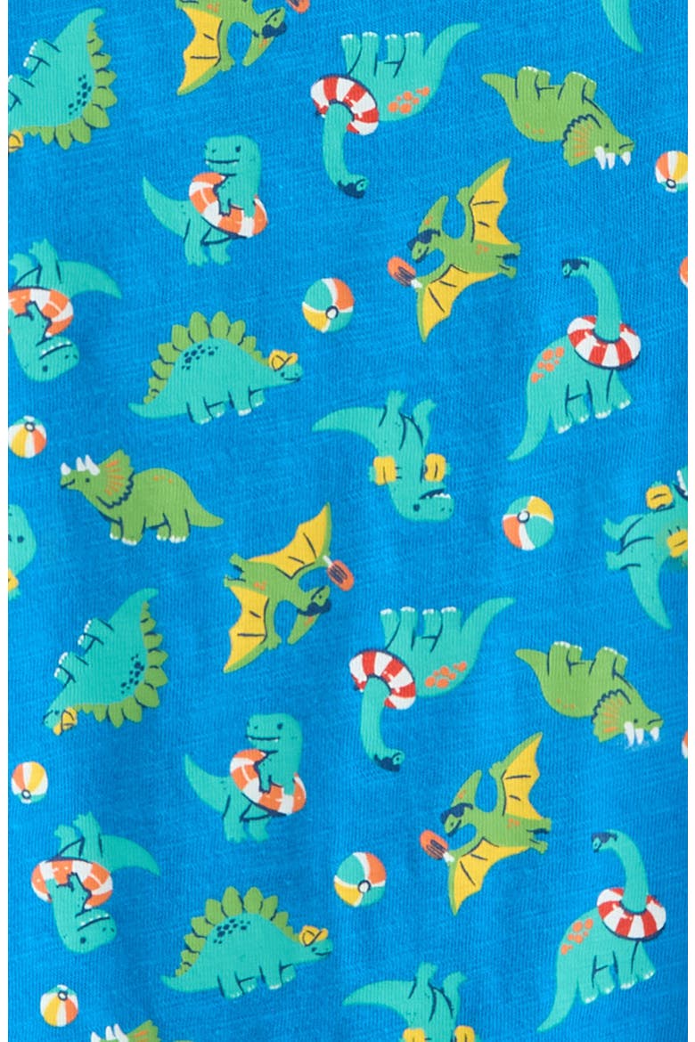 Henley Pocket Romper, Alternate, color, BLUE MALIBU DINO VACATION