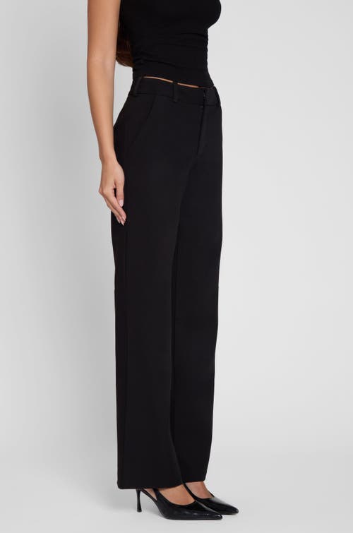 Leau Classic Column Straight Trousers In Black