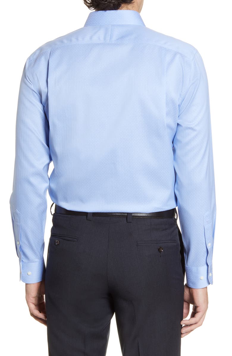 NORDSTROM MEN'S SHOP Trim Fit Non-Iron Dot Dress Shirt, Alternate, color, 