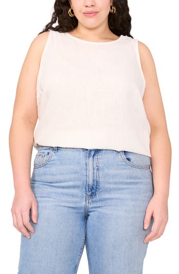 Vince Camuto Keyhole Tank In New Ivory