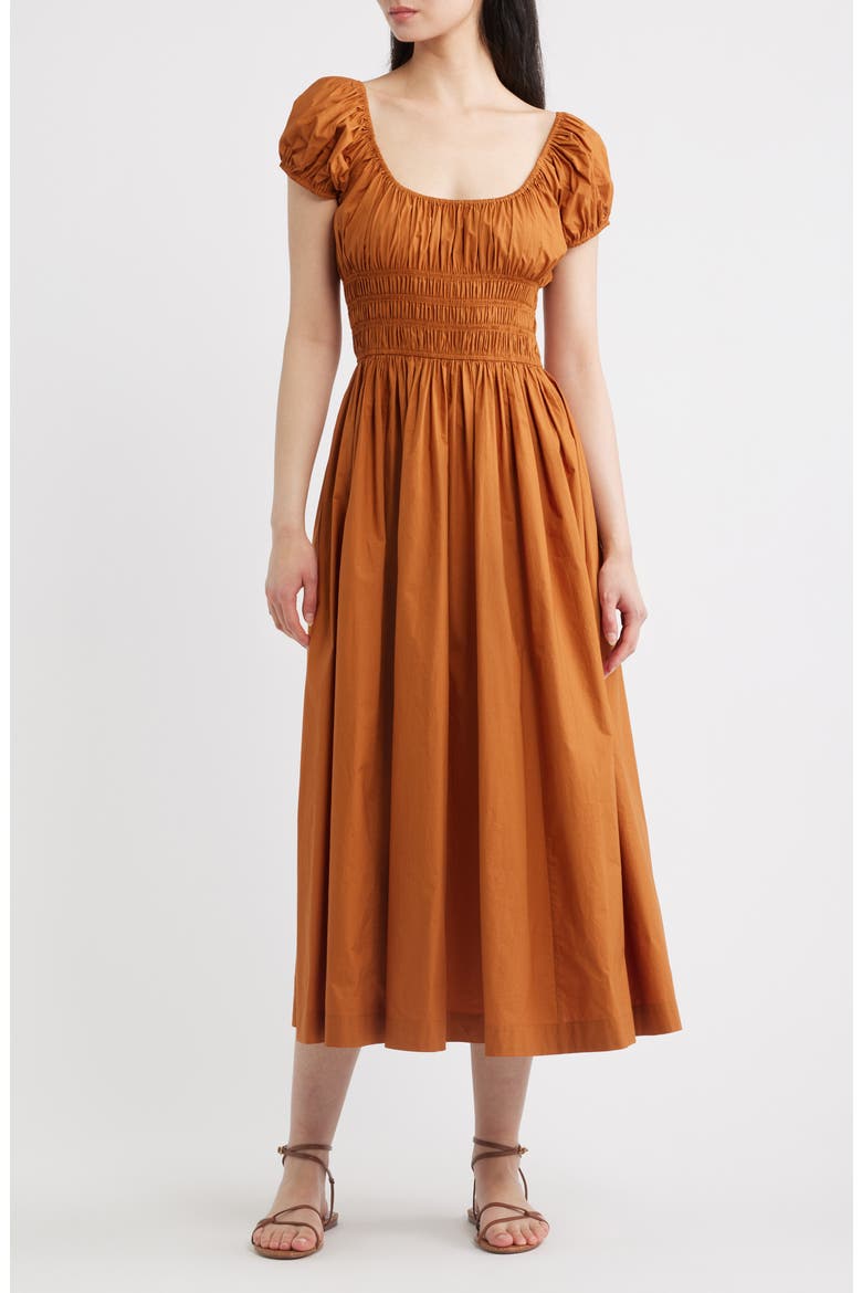 Quinley Organic Cotton Midi Dress, Main, color, COCONUT