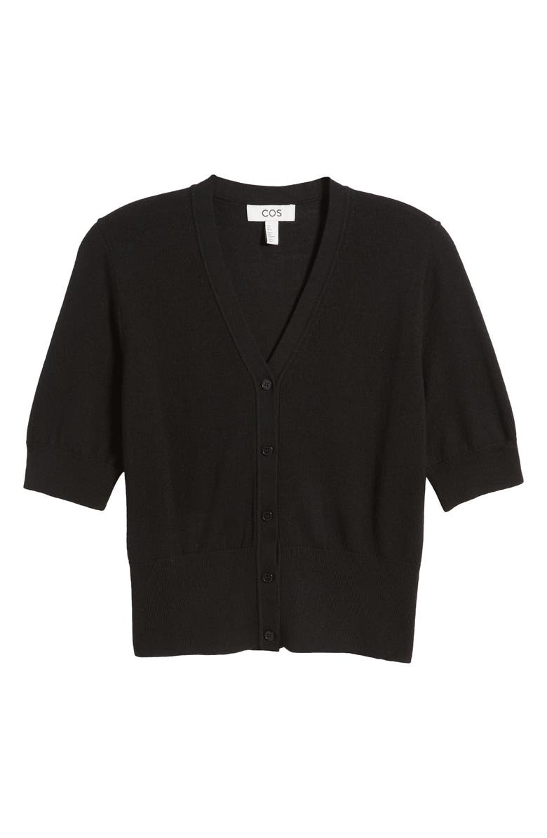 COS Slim Fit Short Sleeve Wool Cardigan, Alternate, color,