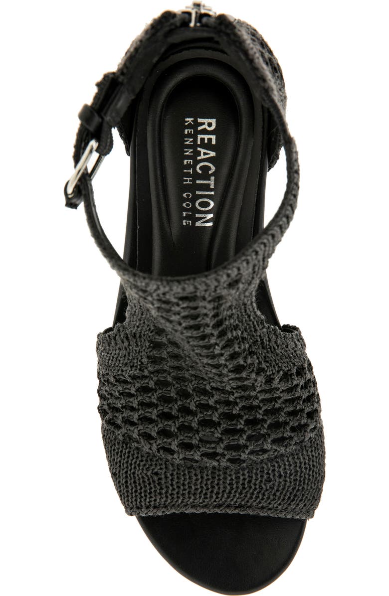 Reaction Kenneth Cole Gracie Wedge Sandal, Alternate, color, Black Raffia
