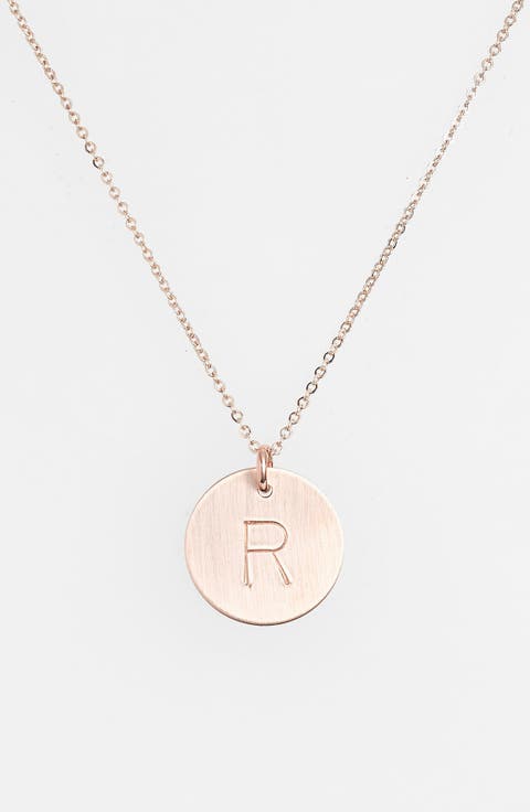 14k-Gold Fill Initial Disc Necklace