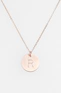 Nashelle 14k-Gold Fill Initial Disc Necklace