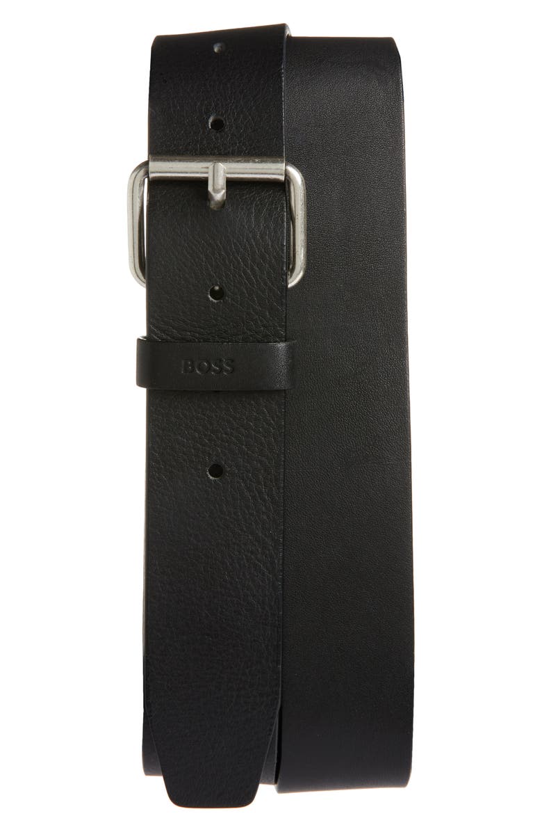 BOSS Leather Belt, Main, color,