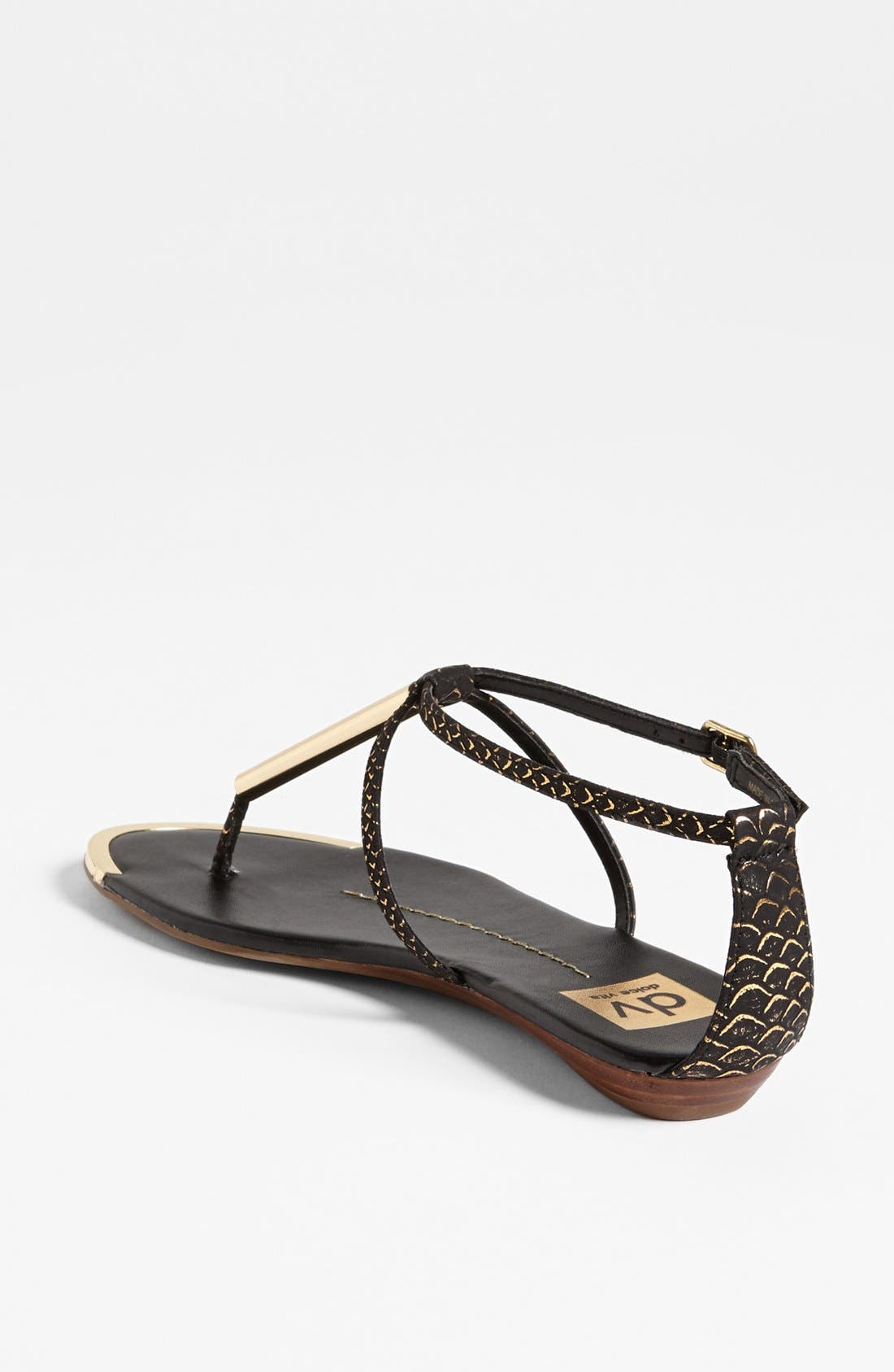 DV by Dolce Vita 'Archer' Sandal, Alternate, color, BLACK/ GOLD