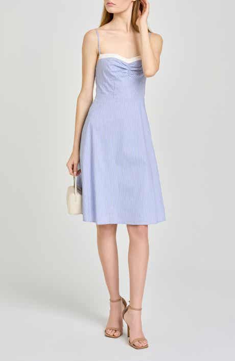 x Hannah Lovey Porter Remi Pinstripe Cotton Blend Dress (Nordstrom Exclusive)